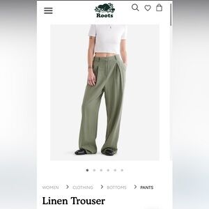 Roots Wide-Leg Linen Women's Pants